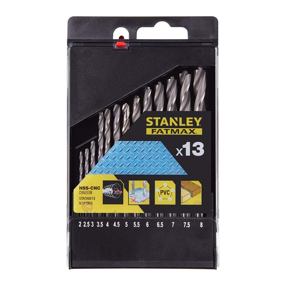 Cassette con 13 brocas HSS-CNC con Punta piloto