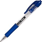 Integra Gel Pen,Retractable,Permanent,.5mm Point, Blue Barrel/Ink (Pack of 12)