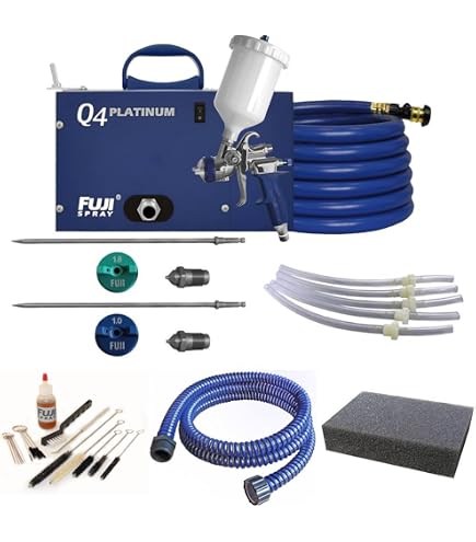 Sistema De Pulverización HVLP Fuji Spray Q4 Platinum - Turbina Silenciosa T75G, Ideal Para Pintura Profesional