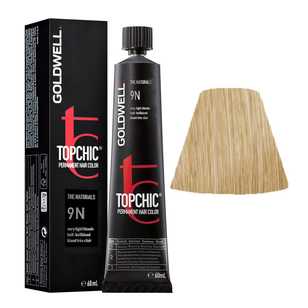 Goldwell Topchic Hair Color, 9n Very Light Blonde, 2.03 Ounce, 19470