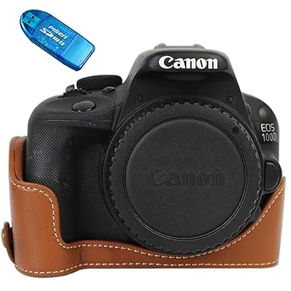 First2savvv XJD-100D-D09G10 marrón Funda Cámara cuero de la PU ...