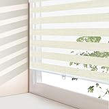 AOSKY Zebra Blinds for Windows Cordless Roller
