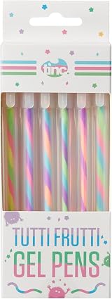 Tinc Tutti Frutti Gel Pens Set of 6 Multicolor Neon Ink