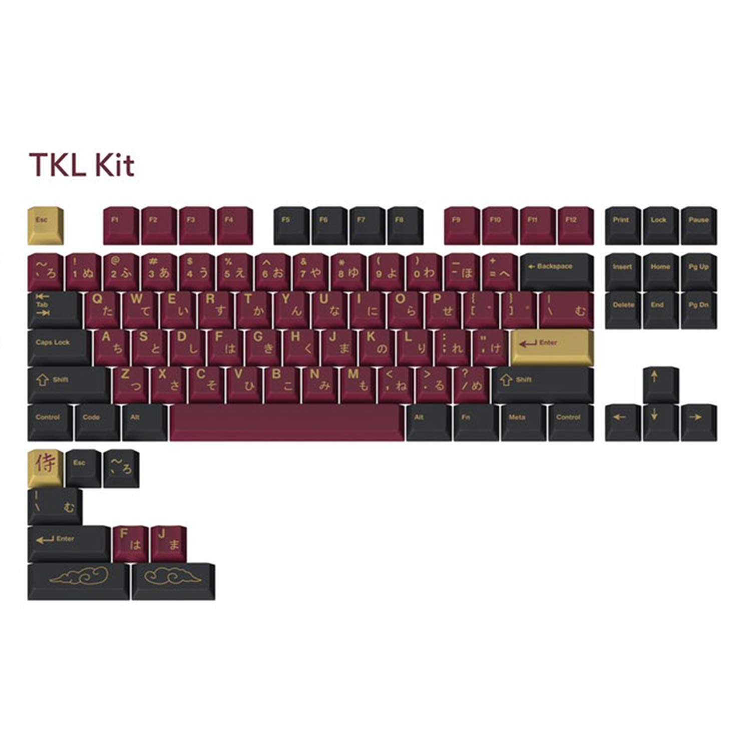 DROP + Redsuns GMK Red Samurai Keycap Set for Tenkeyless Keyboards - Compatible with Cherry MX Switches and Clones (TKL 96-Key Kit)