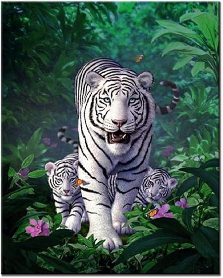 Amazon ジグソーパズル パズル 1000ピース ジャングルから出てくる白いティガー誕生日 クリスマス バレンタイン ギフト 木製ジグソーパズル 男の子女の子ギフト 50x75cm 木製パズル おもちゃ