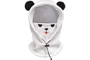 BLUEMARS Kids Balaclava Ski Mask, Boys/Girls Washable Fleece Winter Hat with Face Cover for Windproof,Panda,M