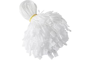 Tangyinrd 7 Inch 1000Pcs White Nylon Hang Tag String Snap Lock Pin Loop Fastener Hook Ties Tag Strings, Easy and Fast to Attach