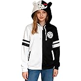 Markest Unisex Black White Bear Hoodies Jacket Uniform Anime Cosplay Costume Novelty Outfit
