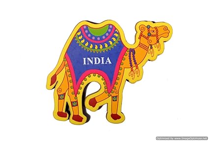 India Souvenir Wooden Fridge Magnet - Camel,Perfect Souvenir for Gifting