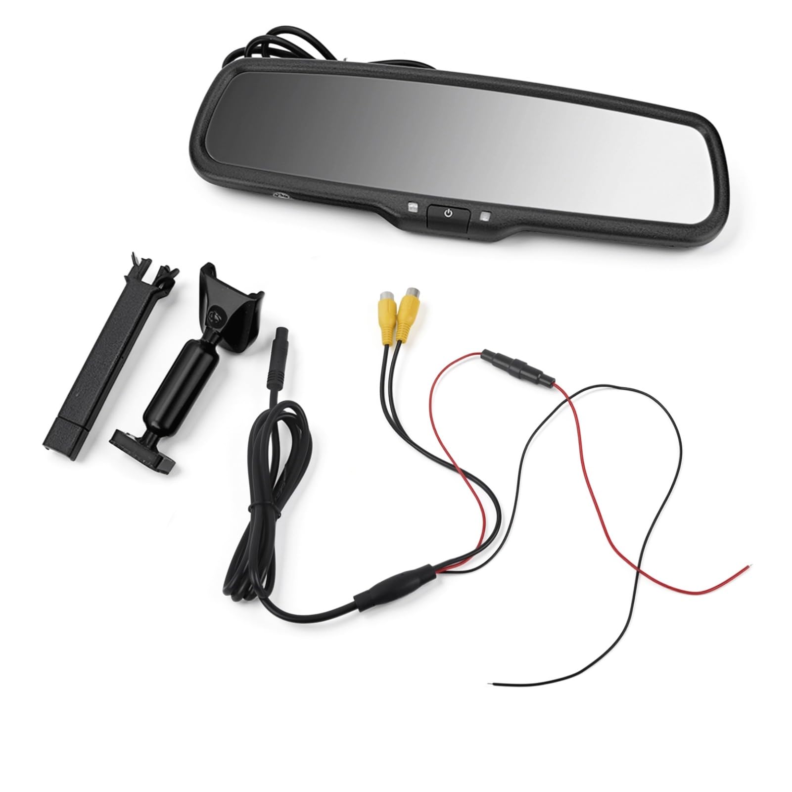 Car Vehicle Rearview Mirror Monitor,Backup Camera 4.3inch Mirror, Auto Dimming Recording, Black Rear View Mirror, Parking Recording,Bracket for Reverse Camera