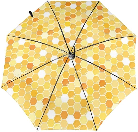 Bees Line Automatic Folding Umbrella Trifold Sun