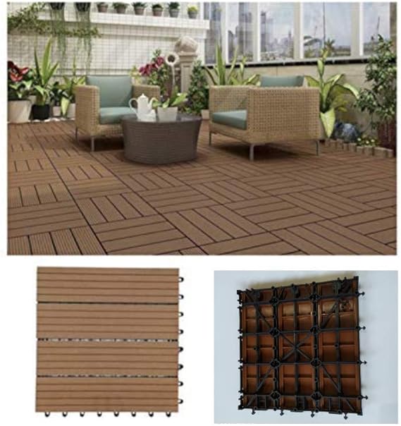 6 Unidades Baldosas Jardín para Terraza, Balcón, Suelo Exterior 30x30