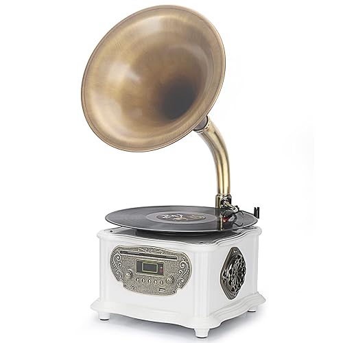 MEAGEAL Record Player Turntable,Vintage Gramophone Bluetooth