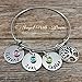 Mom bangle bracelet, Personalized birthstone name charm family tree bracelet, Hand stamped Jewelry, Christmas Gift, Grandma bracelet, Stainless steel bracelet, Mothers day gift