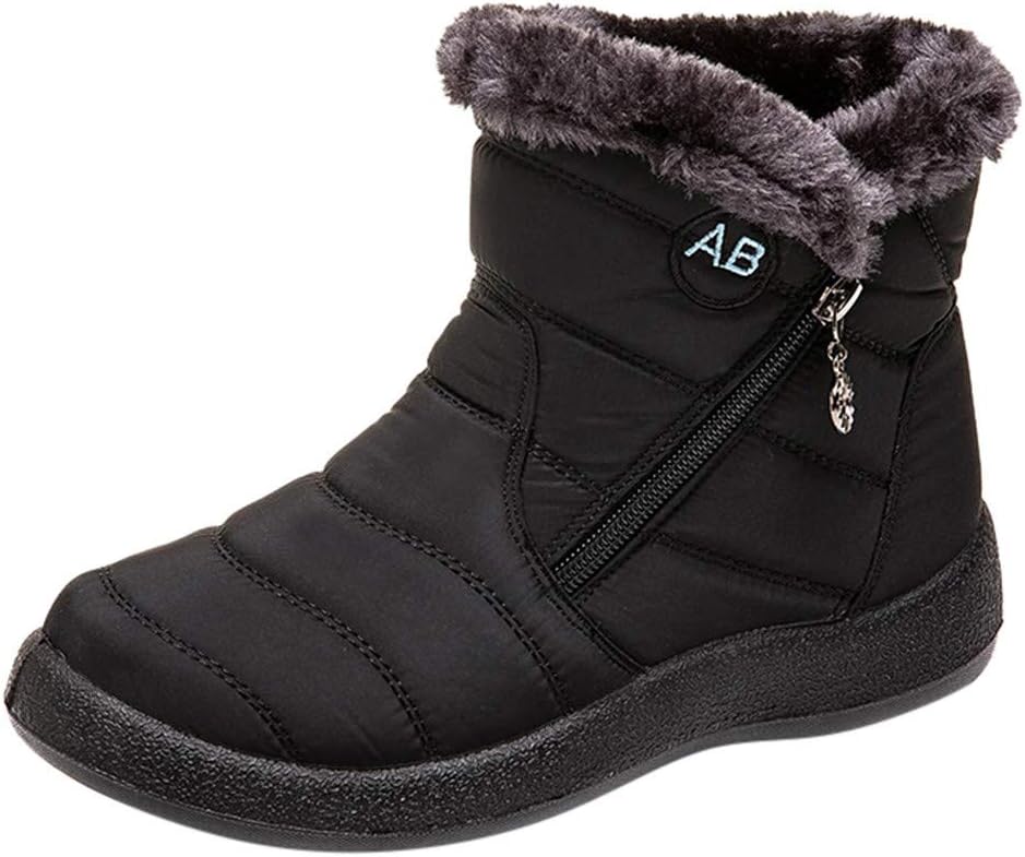 Women's Snow Boots Winter Short Ankle Bootie Waterproof Ultra Comfortable Footwear Omni-Heat Warm Shoes