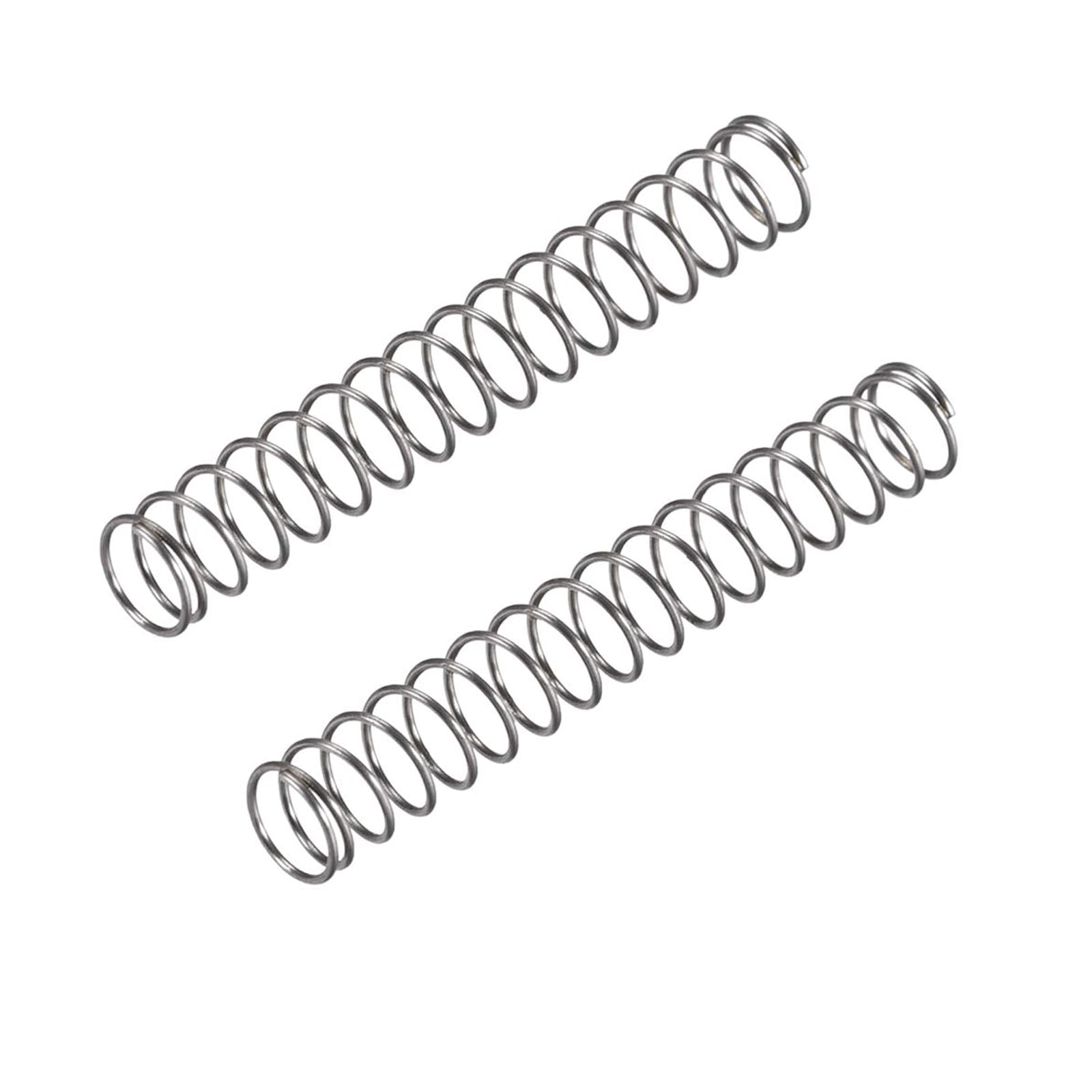 TA-VIGOR 10Pcs Extended Compressed Spring, 6mm OD, 0.5mm Wire Size, 40mm Length Durable Stainless Steel Small Dual Hook Tension Spring for Furniture Screen Doors Repair Projects