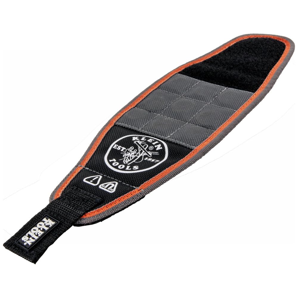KLEIN TOOLS Tradesman Pro Magnetic Wristband 55895 Black with Orange/Gray