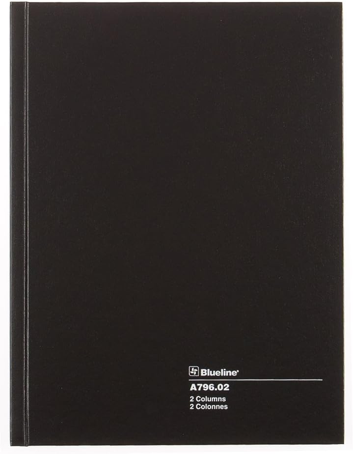 Blueline Account Book, Perfect Binding, 2 Columns with Description, 200