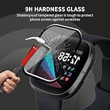 FiiMoo Screen Protector for Fitbit Sense 2 Versa 4 3 2 Pack 3D Full Coverage 5H view 4
