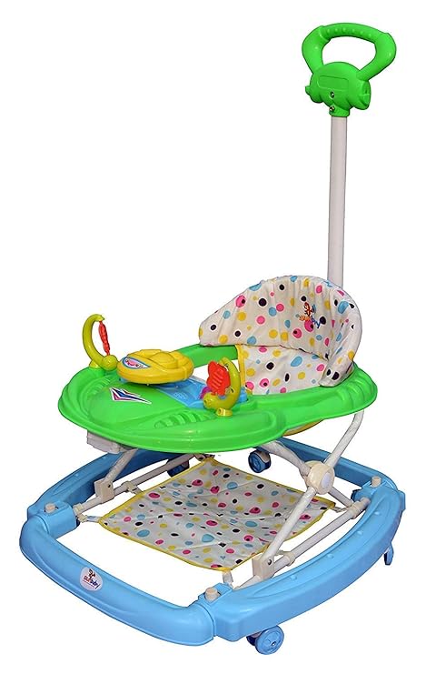 Sunbaby Hot Racer Rocking Walker, Blue/Green