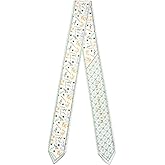 QIUTIMIY 1 Pack Purse Scarf Handbags Skinny Twill Hair Scarves Narrow Neck Scarf Band Women Fashion Accessories Bag Charms