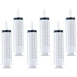 6 Pack 150ml Syringes, Large Garden Syringe for Scientific Labs, Measuring, Watering, Refilling