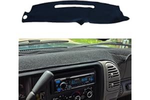 KEDAKEJI Dashboard Dash Cover Mat Compatible with 1997-2000 Chevy Chevrolet/GMC C1500 C2500 C3500 K1500 K2500 K3500 1997-1999 GMC Yukon/Chevy Tahoe Suburban Dash Cover Mat (Black)
