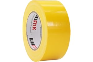 WELSTIK Professional Grade Yellow Duct Tape, Waterproof Duct Cloth Fabric,Duct Tape for Repairs, DIY, Crafts, Indoor Outdoor Use,2 Inch X 45 Yards