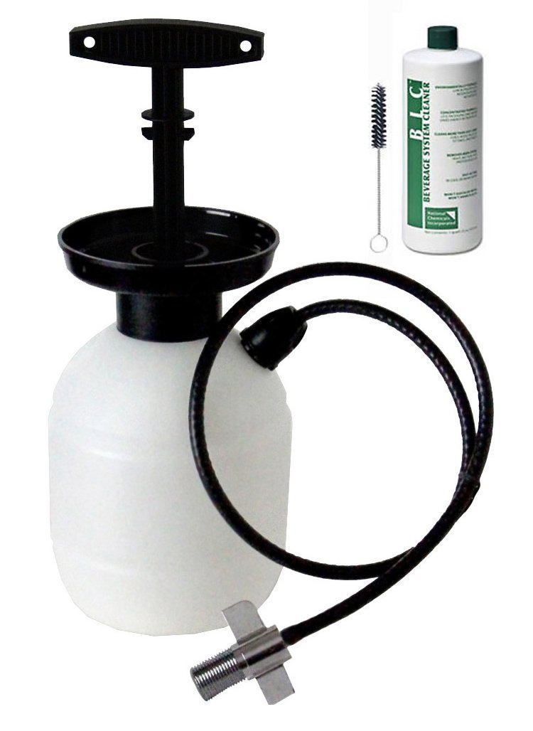 Kegco Deluxe Hand Pump Pressurized Keg Beer Cleaning Kit PCK with 32