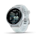 Garmin® Forerunner® 570, 42mm, Advanced GPS Running and Triathlon Smartwatch, AMOLED Display, Training and Recovery Features, Cloud Blue Aluminum with Translucent Whitestone/Band