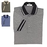 Men's Golf Polo Shirt Sports Cotton Striped Collar Mature Style KC SPORT®