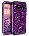 LONTECT Compatible Galaxy S8 Plus Case Luxury Glitter Sparkle Bling Heavy Duty Hybrid Sturdy High Impact Shockproof Protective Cover Case for Samsung Galaxy S8 Plus - Shiny Purple/Black