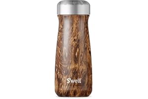 S'well Stainless Steel Travel Mug in Teakwood (Traveler Collection) (16 oz)