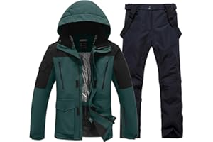 YEEFINE Men's Ski Suit Waterproof Snow Suits Two Piece Snowboard Jacket and Pants Set Outdoor Windproof Winter Warm Snowsuits