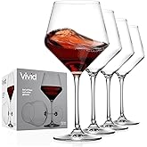 Glaver's Wine Glasses,White Red Wine Large Glasses Set of 4,Lead-Free Premium Crystal Clear Glass,Hand Blown Italian Style Burgundy Long Stem Wine Glasses,Great Gift Packaging(23oz,4pack)