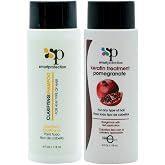Infinito Colors Pomegranate Medium Strength Keratin Treatment with Clarifying Shampoo 4oz - Anti-Frizz Hair Repair for All Hair Types