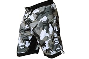 ISH Sports MMA Kick Boxing Fight Shorts Grappling Muay Thai Cage Fighting Short Kick Boxing Martial Art Training Clothing Uniform (Small 32-34") Camouflage