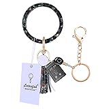 Wristlet Keychain Keyring Bracelet Bangle - Round