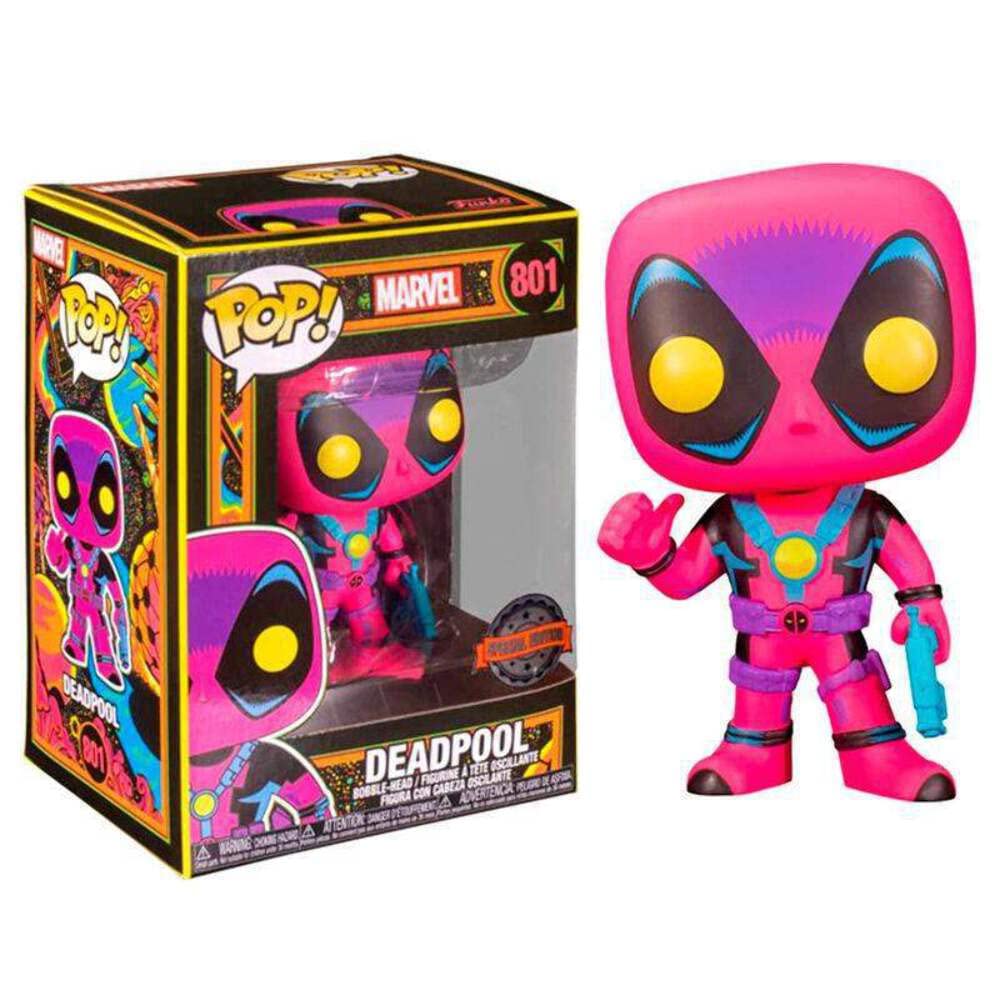 POP! Marvel 801 Blacklight - Deadpool Blacklight Special Edition, Cranberry