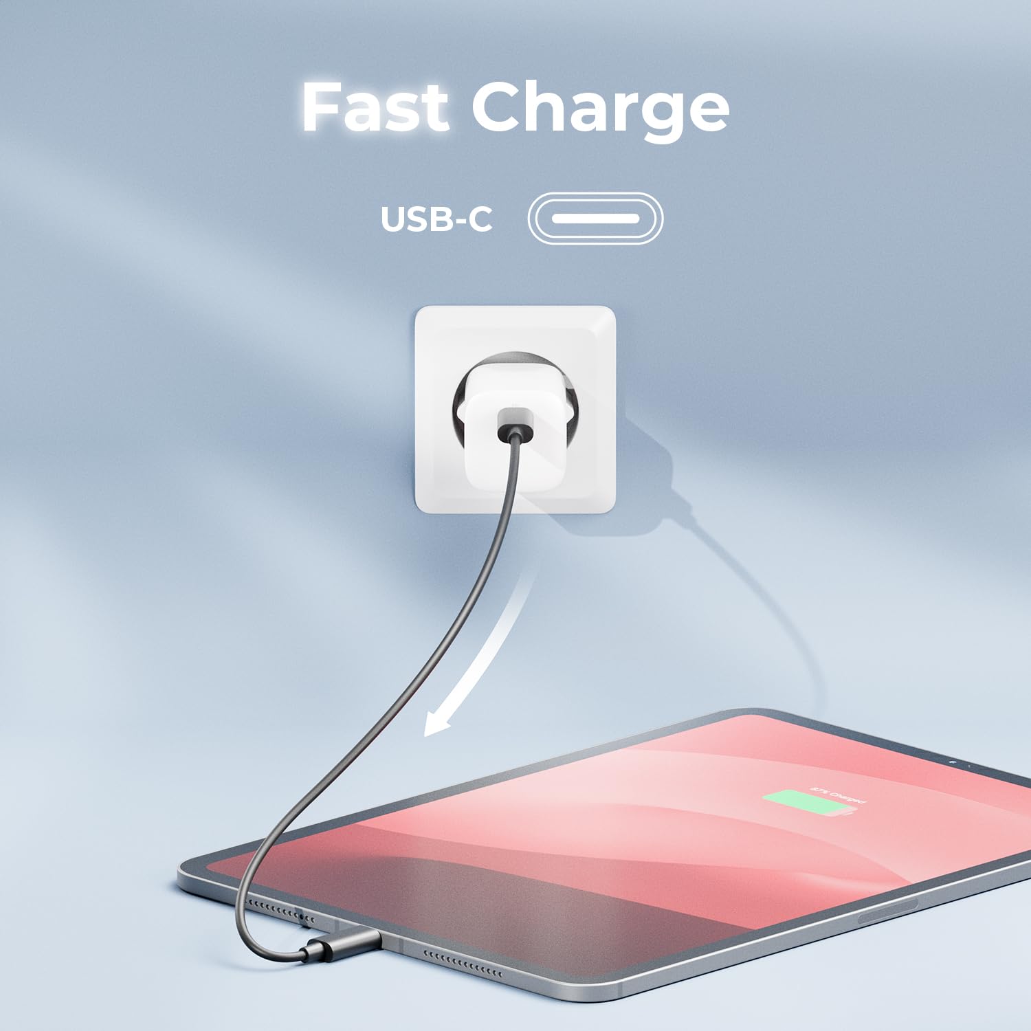 deleyCON USB C Ladegerät (Kompaktes 30W Schnellladegerät) USB-C Netzteil für Apple iPhone 17, 16, 15, Pro, Pro Max, iPad, AirPods 4, Airpods Max, Watch, Galaxy S25/S24, Handy, Charger - Schwarz 3