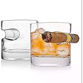 Godinger Cigar Whiskey Glass - Old Fashioned Whiskey Glasses - Set of 2