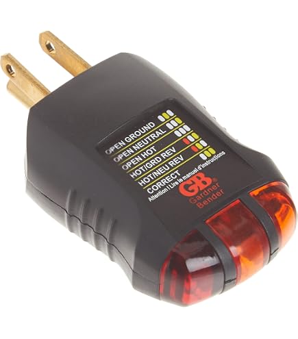 Testeur De Prise électrique LCD Meichoon - Détection Tension, Défauts Câblage, Test GFCI - Portable Sans Pile