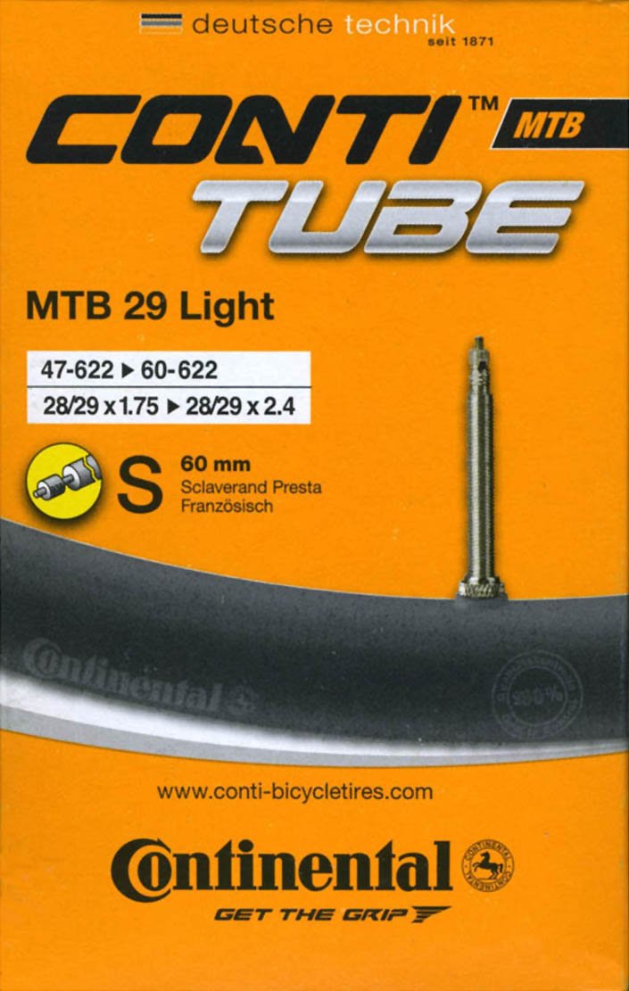 Continental Unisex's MTB Tubes Bike Parts, Other, [47-622->60-622]