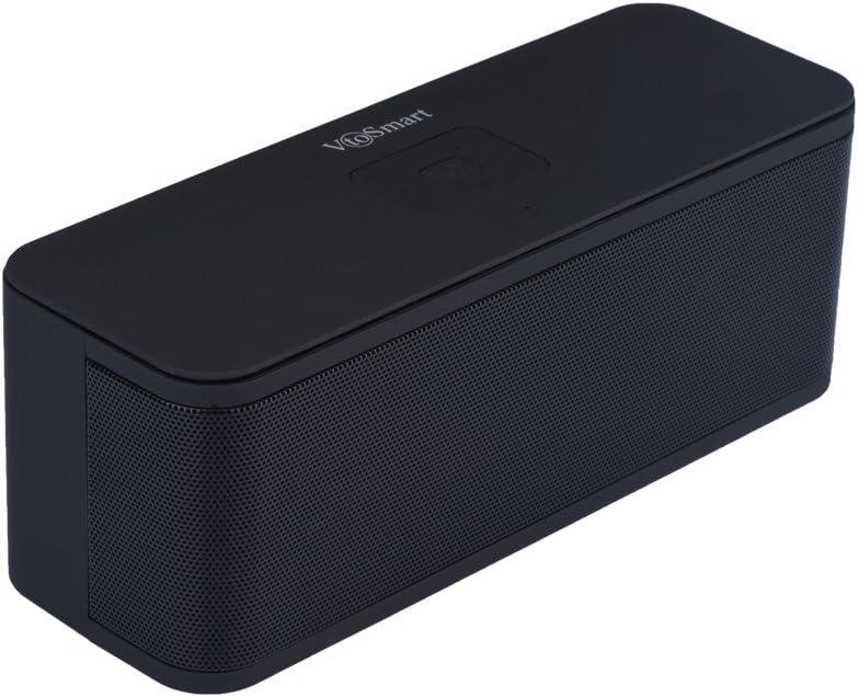 VtoSmart Bluetooth Speakers with FM Radio,Brand Mini Portable Charging Wireless Hifi Surround Stereo Sound Bass Speaker, Build in Mic for Hands-Free Phone Call (Black)
