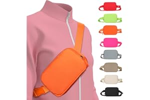 LLYWCM Fanny Pack, Orange, Waist Pack with Adjustable Strap, Large Capacity, Waterproof, for Women's Travel Running Hiking