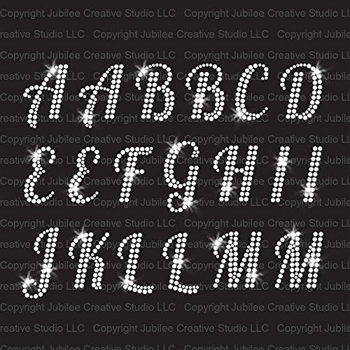 Savvy Alphabet Iron On Rhinestone Crystal T-shirt Transfer by Jubilee Rhinestones