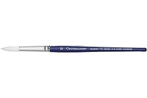 Grumbacher Academy Watercolor Round Brush, White Nylon Bristles, Size 12 (775.12)