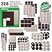 Premium FELT PADS - Ultra LARGE PACK 226 pcs - 2 COLORS! Best Felt Furniture Pads for hardwood floors & Vinyl & Laminate - chair leg floor protectors BONUS: 24 Furniture BUMPERS PADS + 2 FELT SHEETS