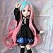 1/3 BJD Doll Wig High Temperature Synthetic Long Soft Loosen Big Wavy Pink Blue Ombre Blonde Fiber Hair Wig BJD Doll Wigs for 1/3 1/4 1/6 1/8 BJD SD Doll(TF2513-88-T2311)