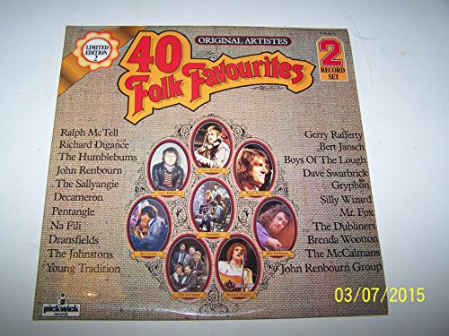 Various Artists - 40 Folk Favourites 2lp Pickwick Pld8013 Ex/ex 1970s Double Lp, With Mr Fox, Silly Wizard &amp; Brenda Wootton - Zortam Music